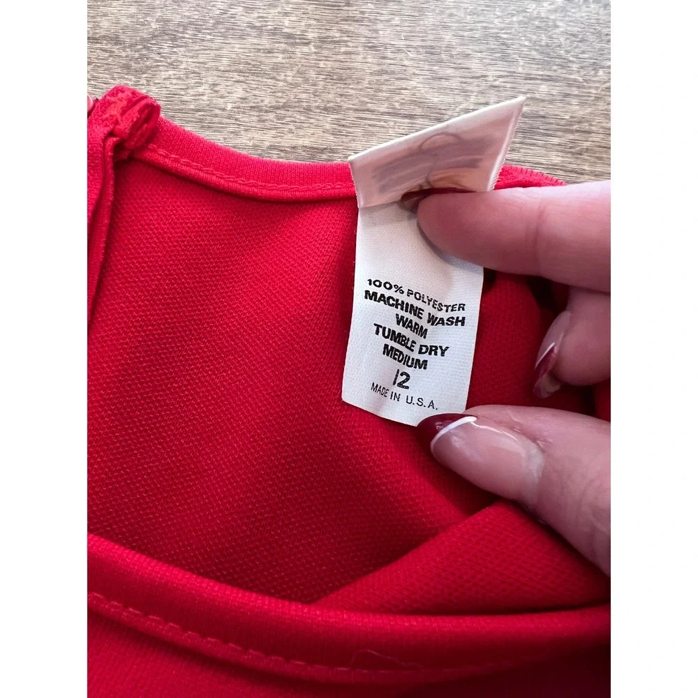Vintage Little King Youth Indiana Hoosiers Cheerleader Dress Medium 12 Red/White